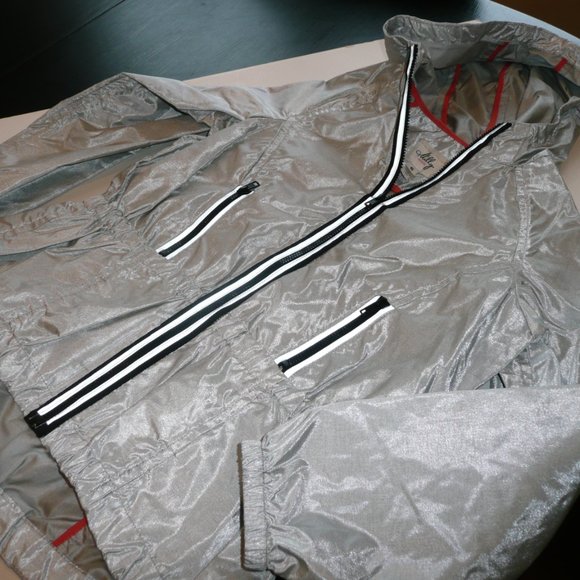 Milly Minis Girl Size 6 Silver Reflective Anorak Wind Breaker Jacket - Picture 8 of 10